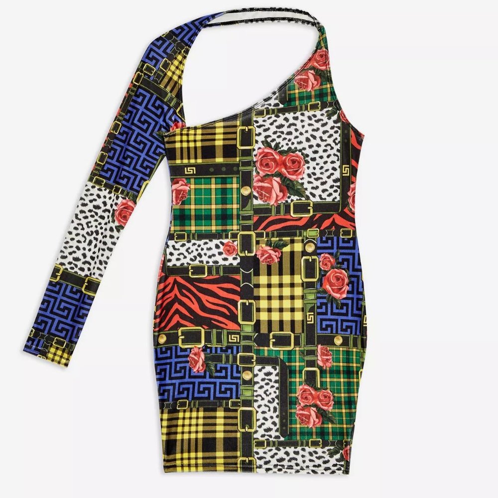 Versace-inspired Velvet Bodycon Dress by Topshop